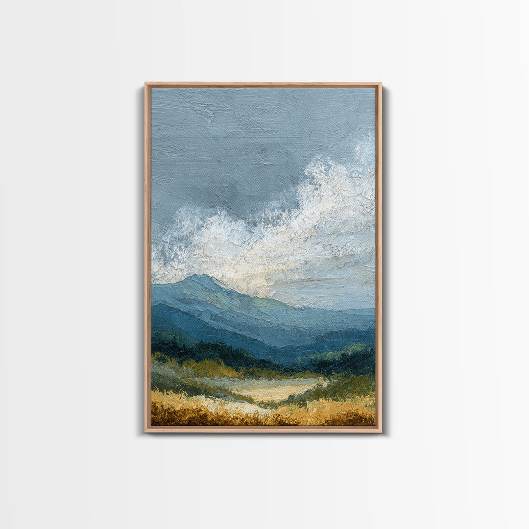 Quiet Mountain Scene Canvas Print, Art, Minimalist Decor, Living Room Decor, Fine Art, Large Wall Art, Art Deco, ART-2x3-49