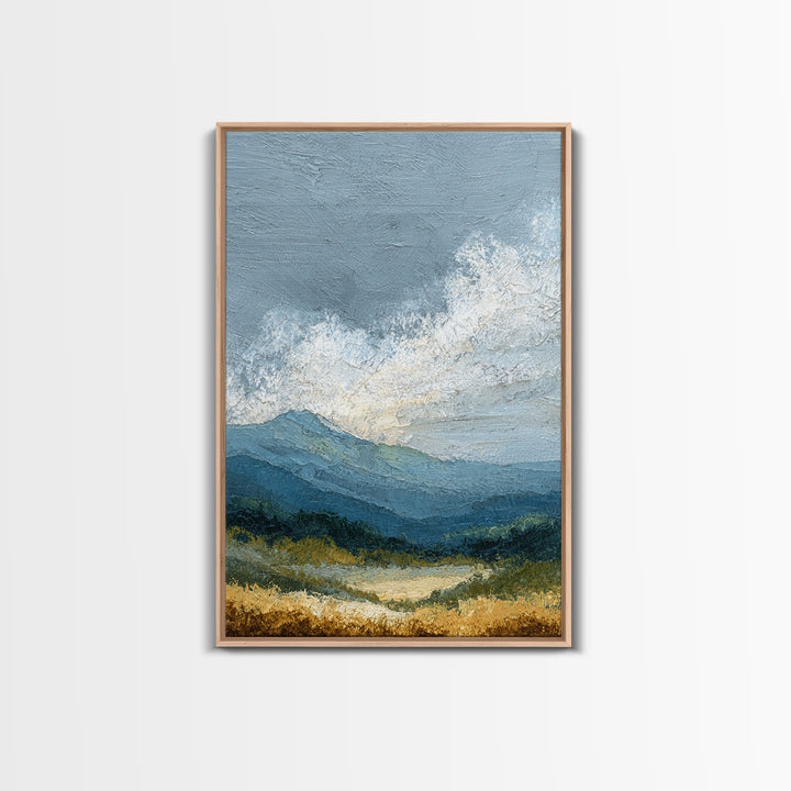 Quiet Mountain Scene Canvas Print, Art, Minimalist Decor, Living Room Decor, Fine Art, Large Wall Art, Art Deco, ART-2x3-49