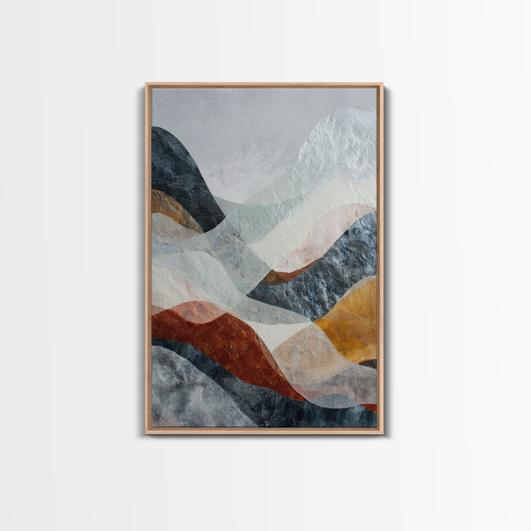 Contemporary Abstract with Layered Pigments and Energetic Canvas Print, Art, Contemporary Art, Living Room Decor, Abstract Art, ART-2x3-58
