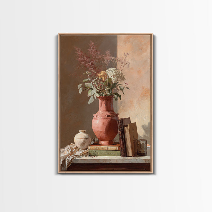 Sunlit Interior Still Life Canvas Print, Art, Textured Painting, Living Room Decor, Fine Art, Digital Wall Art, ART-2x3-70