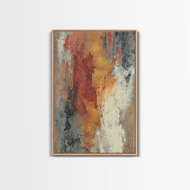 Contemporary Abstract with Layered Pigments and Energetic Canvas Print, Art, Contemporary Art, Living Room Decor, Abstract Art, ART-2x3-82