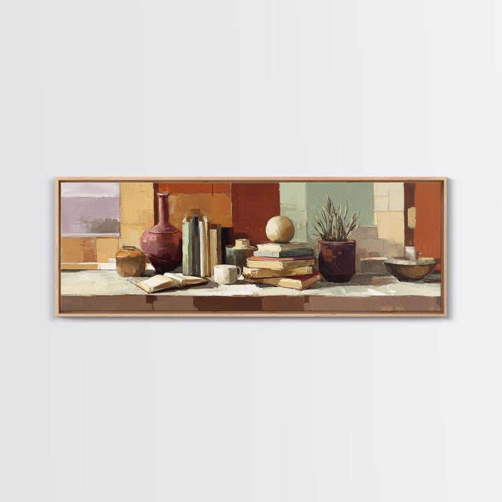 Sunlit Interior Still Life Canvas Print, Art, Ai Art, Living Room Decor, Fine Art, Home Decor, Gallery Decor, ART-3x1-54