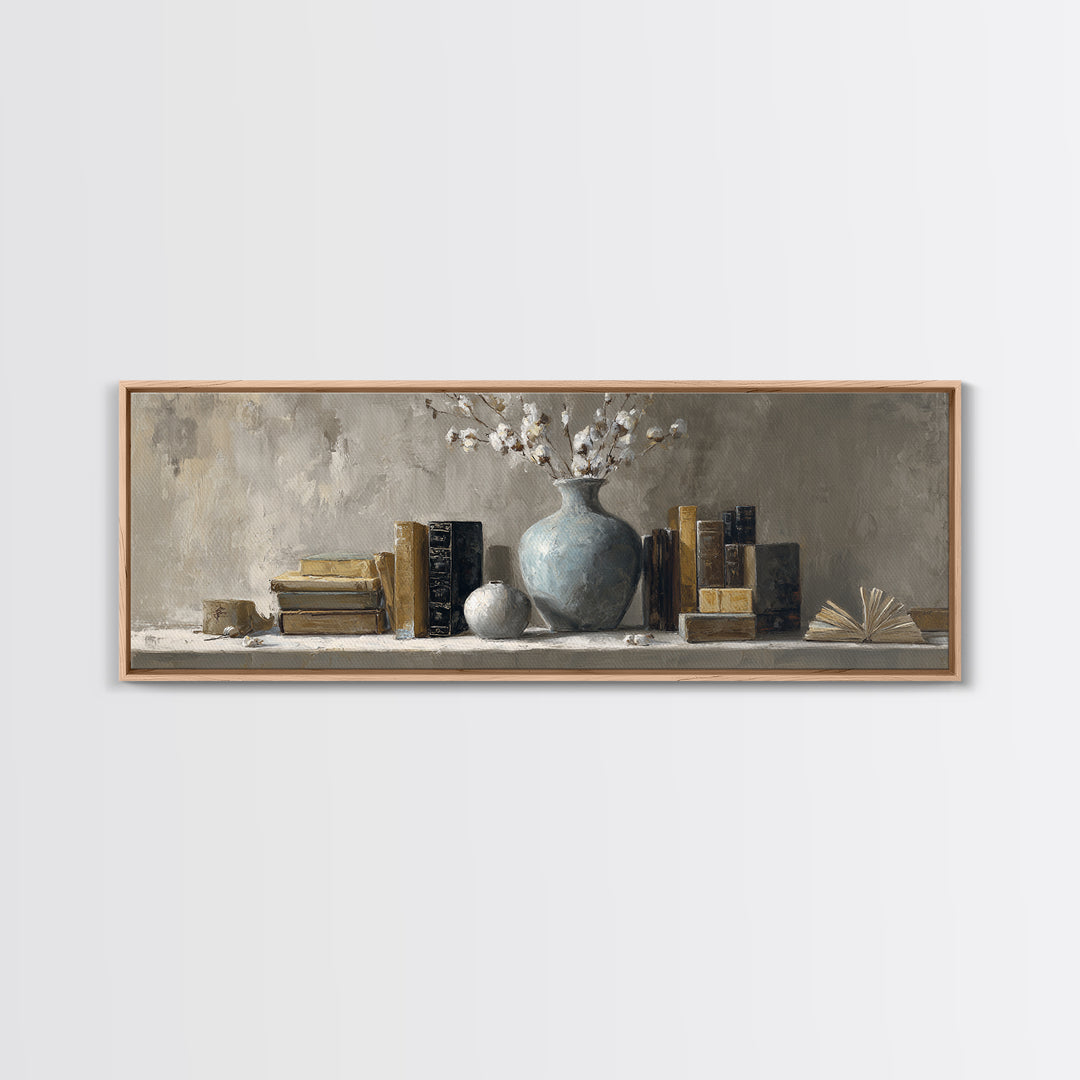 Sunlit Interior Still Life Canvas Print, Art, Canvas Art, Living Room Decor, Fine Art, Horizontal Wall Art, Home Decor, ART-3x1-6