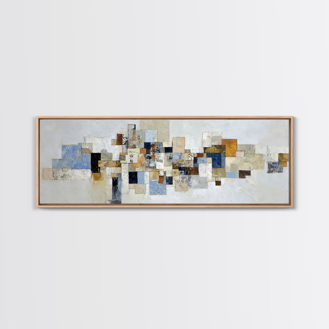 Modern Sculptural Shapes Rendered as Painted Forms Canvas Print, Art, Art Deco, Living Room Decor, Abstract Art, ART-3x1-94