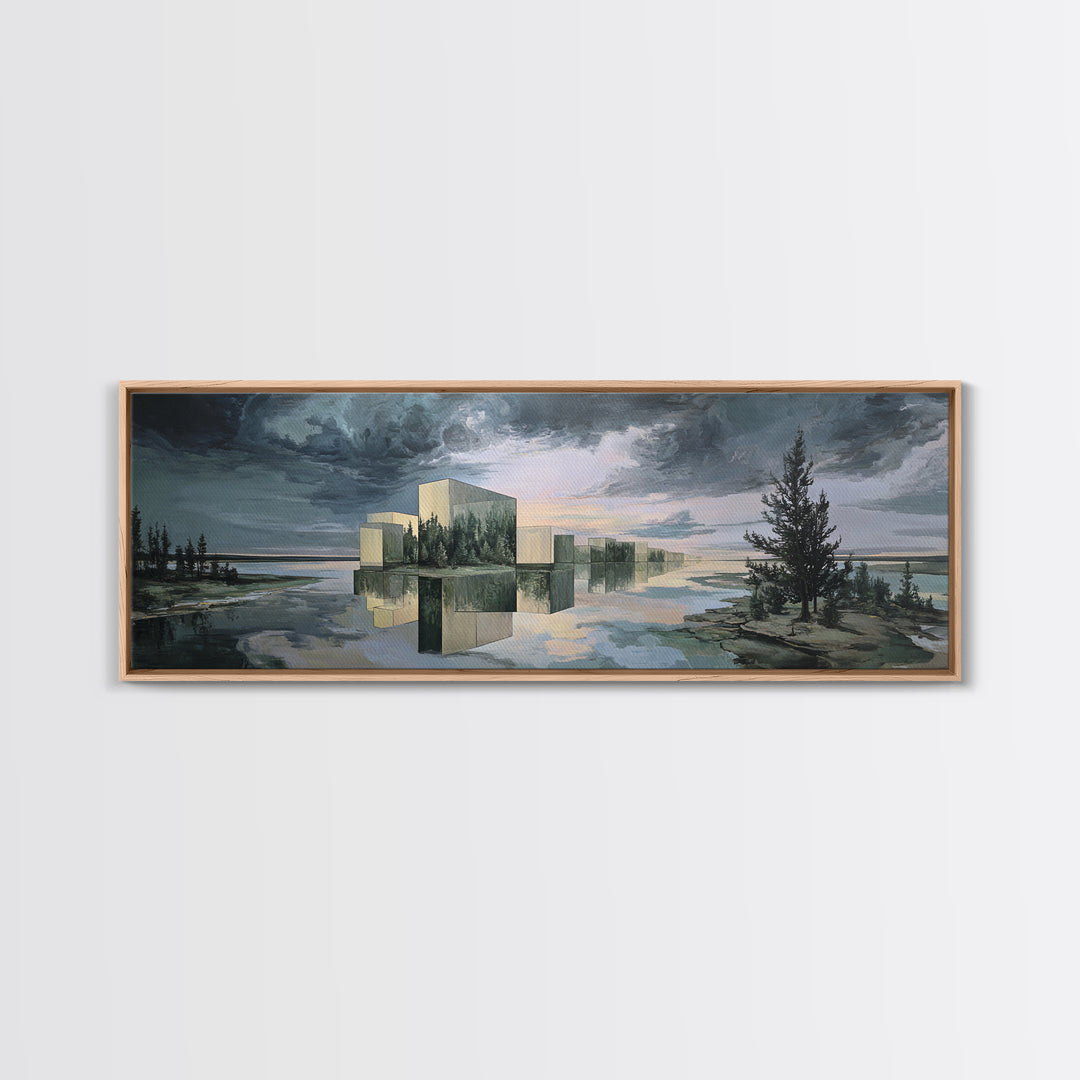 Surreal Dream Landscape Framed Canvas Print, Art, Gallery Decor, Living Room Decor, Oil Painting, Contemporary Art, ART-3x1-99