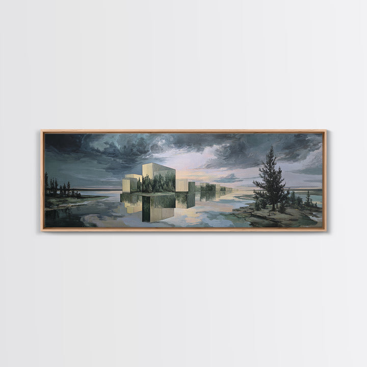 Surreal Dream Landscape Framed Canvas Print, Art, Gallery Decor, Living Room Decor, Oil Painting, Contemporary Art, ART-3x1-99