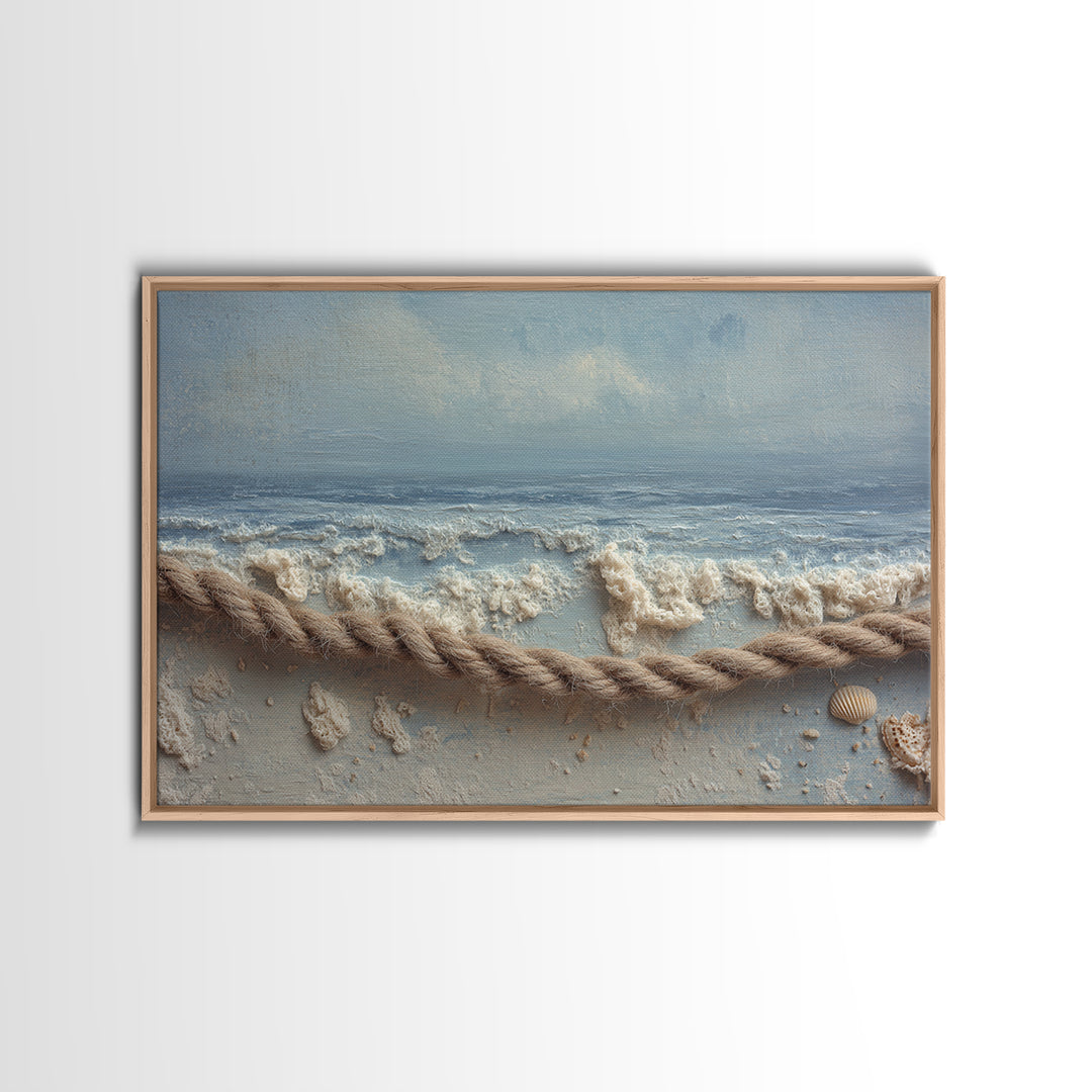 Dramatic Seascape with Foam and Storm Clouds Canvas Print, Art, Room Decor, Living Room Decor, Oil Painting, ART-3x2-4