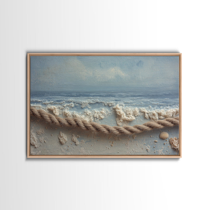 Dramatic Seascape with Foam and Storm Clouds Canvas Print, Art, Room Decor, Living Room Decor, Oil Painting, ART-3x2-4