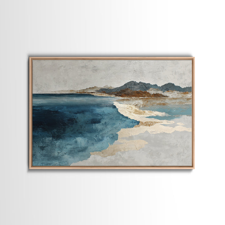 Abstract Water Forms Framed Canvas Print, Art, Pink Wall Art, Living Room Decor, Fine Art, Textured Painting, ART-3x2-47