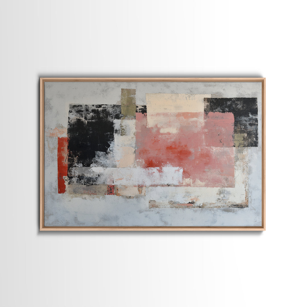 Contemporary Abstract with Layered Pigments and Energetic Canvas Print, Art, Printable Wall Art, Living Room Decor, ART-3x2-6