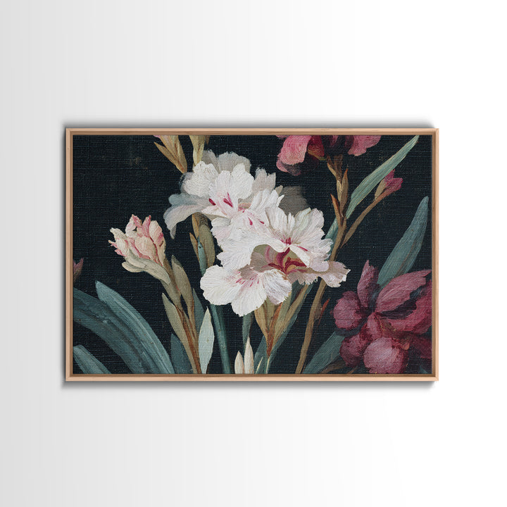 Celestial Moon Study Canvas Print, Art, Abstract Art, Living Room Decor, Oil Painting, Pink Wall Art, Horizontal Wall Art, ART-3x2-73