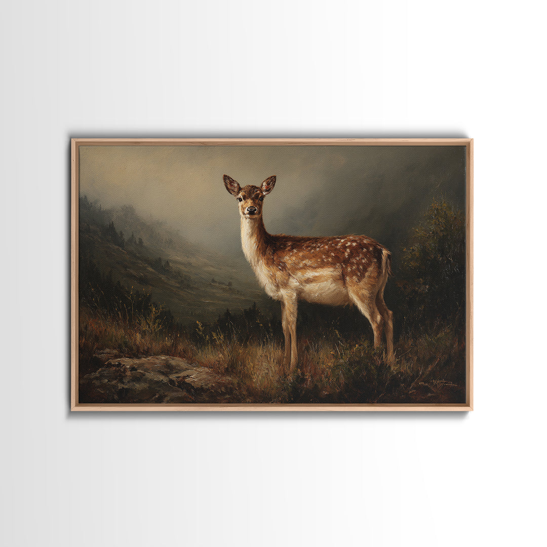 Elegant Animal Portrait Canvas Print, Art, Framed Wall Art, Living Room Decor, Fine Art, Resin Art, Boho Wall Art, ART-3x2-94