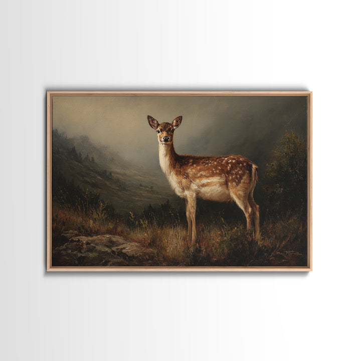 Elegant Animal Portrait Canvas Print, Art, Framed Wall Art, Living Room Decor, Fine Art, Resin Art, Boho Wall Art, ART-3x2-94