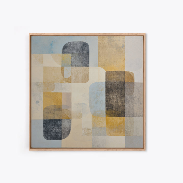 Large Modern Organic Shapes Framed Canvas Print, Above Sofa Art, Wall Art Print, Living Room Decor, Fine Art, Statement, ASA-1x1-2
