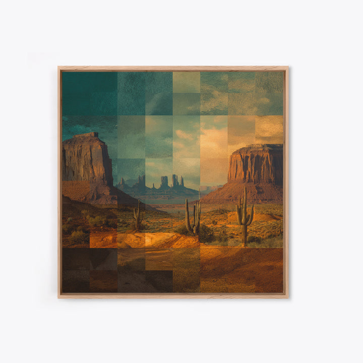 Desert Mesa Panorama Canvas Print, Above Sofa Art, Framed Wall Art, Living Room Decor, Statement, Living Room Wall Art, ASA-1x1-20