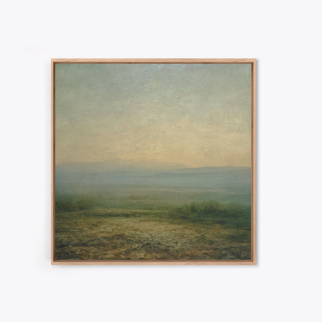 Gallery Style Landscape with Expansive Negative Space Canvas Print, Above Sofa Art, Coastal Wall Art, Living Room Decor, ASA-1x1-24