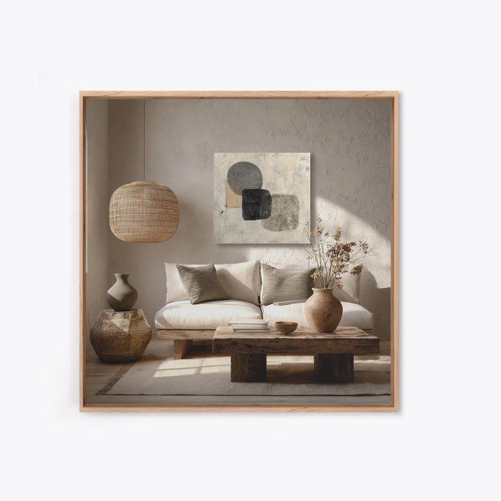 Large Modern Organic Shapes Canvas Print, Above Sofa Art, 3 Piece Wall Art, Living Room Decor, Abstract Art, Statement, ASA-1x1-26