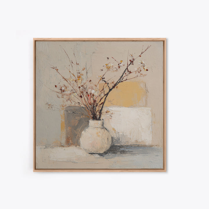 Large Neutral Still Life Framed Canvas Print, Above Sofa Art, Coastal Wall Art, Living Room Decor, Fine Art, Statement, ASA-1x1-62