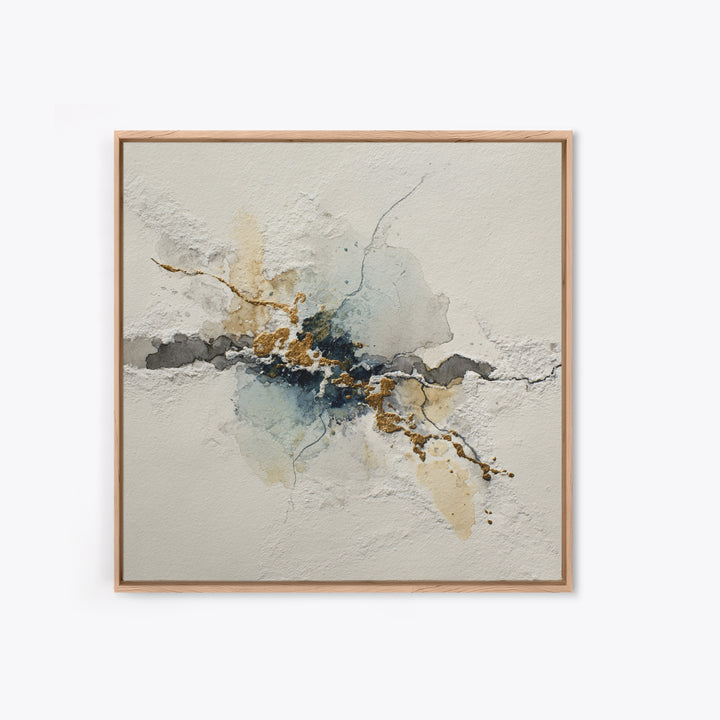 Minimal Black Ink Composition Framed Canvas Print, Above Sofa Art, Farmhouse Decor, Living Room Decor, Fine Art, Statement, ASA-1x1-8
