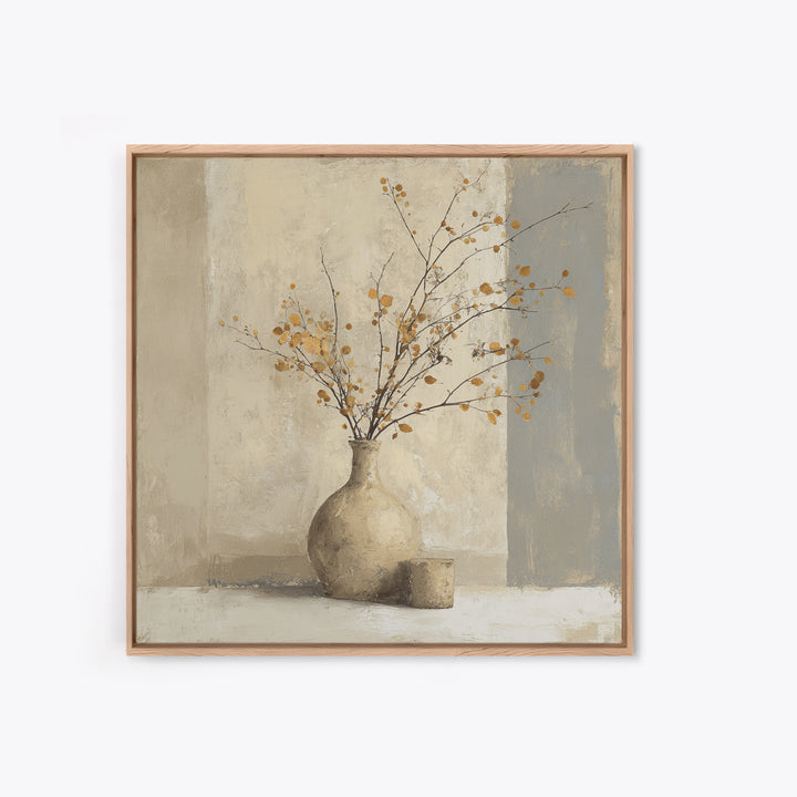 Large Neutral Still Life Canvas Print, Above Sofa Art, Minimalist Wall Art, Living Room Decor, Oil Painting, Statement, ASA-1x1-86