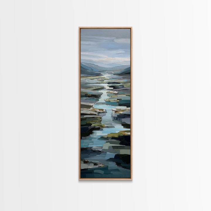 Abstract River Bends Canvas Print, Above Sofa Art, Living Room Decor, Fine Art, Statement 311, Set of Prints, Above Bed Decor, ASA-1x3-11