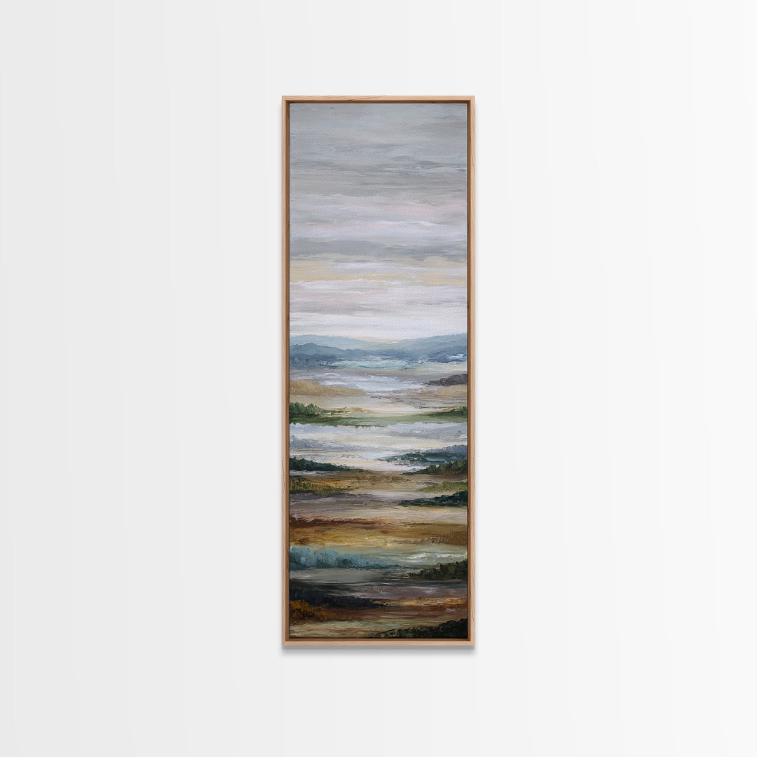 Oversized Abstract Landscape Canvas Print, Above Sofa Art, Bauhaus Print, Living Room Decor, Oil Painting, Statement, ASA-1x3-13