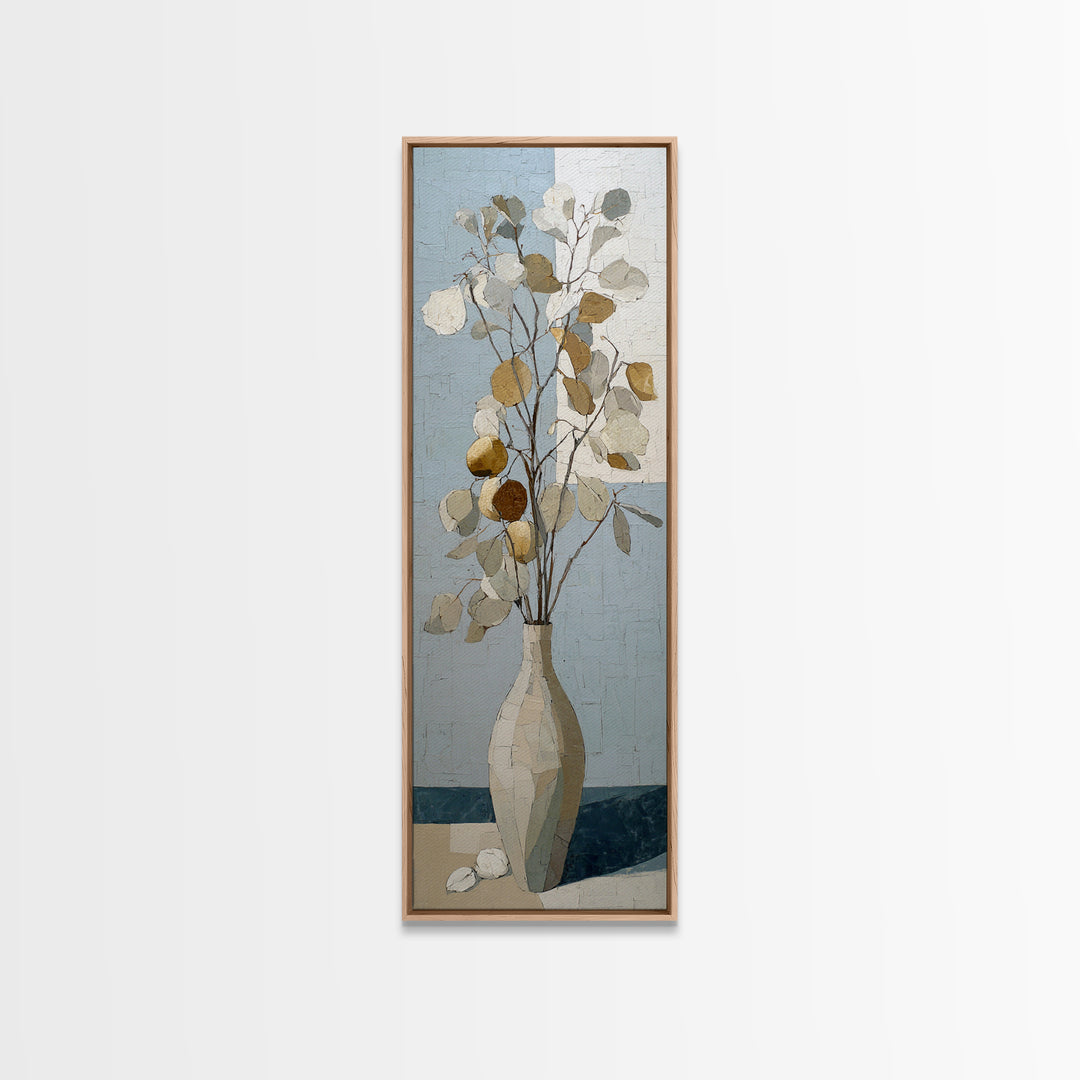 Large Neutral Still Life Canvas Print, Above Sofa Art, Living Room Wall Art, Living Room Decor, Watercolor Art, Statement, ASA-1x3-2