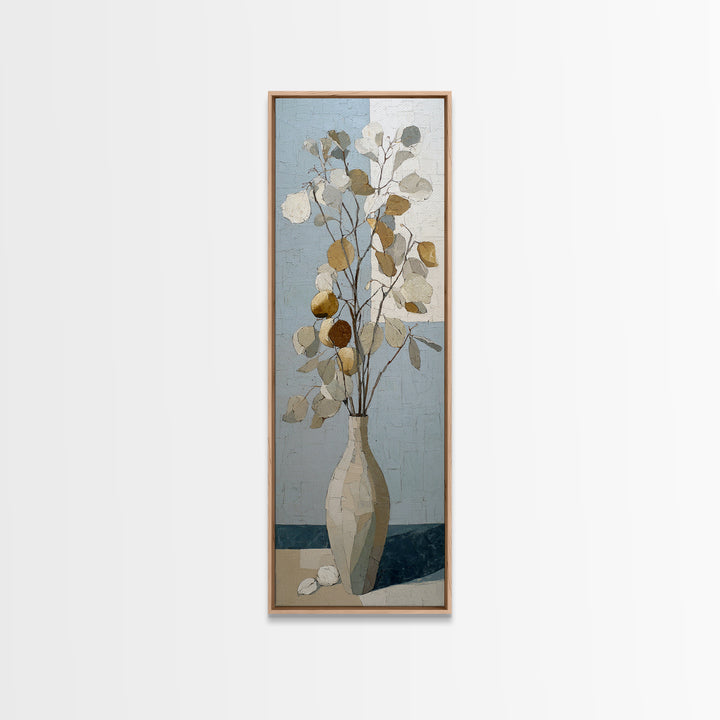 Large Neutral Still Life Canvas Print, Above Sofa Art, Living Room Wall Art, Living Room Decor, Watercolor Art, Statement, ASA-1x3-2