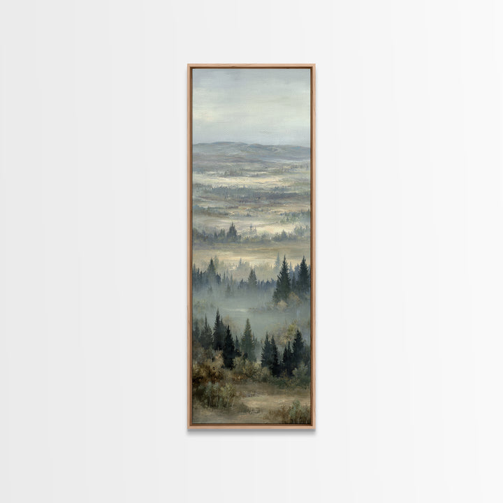Wide Olive and Beige Meadow Panorama Canvas Print, Above Sofa Art, Canvas Print, Living Room Decor, Oil Painting, Statement, ASA-1x3-22