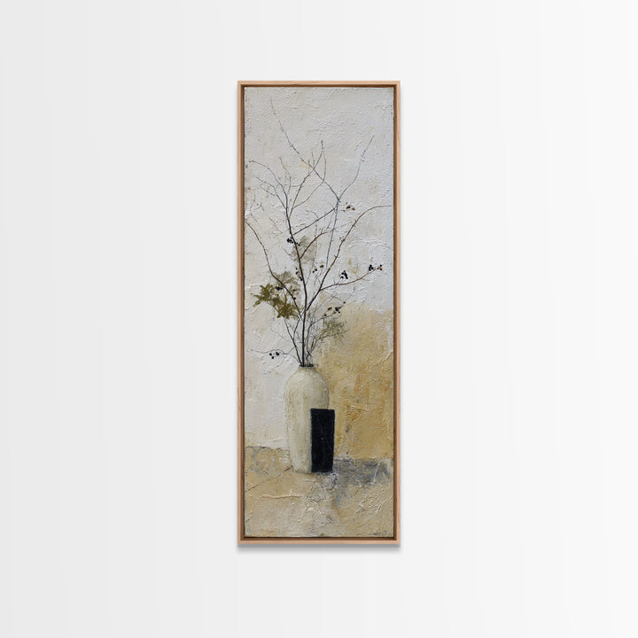 Large Neutral Still Life Canvas Print, Above Sofa Art, Living Room Wall Art, Living Room Decor, Watercolor Art, Statement, ASA-1x3-26