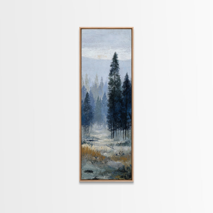 Modern Scandinavian Forest Canvas Print, Above Sofa Art, Luxury Decor, Living Room Decor, Fine Art, Statement, Canvas Wall Art, ASA-1x3-27