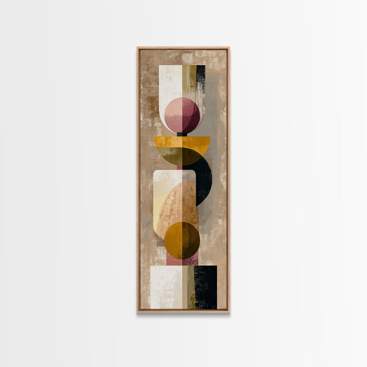 Bold Mid Century Geometric Forms Canvas Print, Above Sofa Art, Room Decor, Living Room Decor, Statement, Farmhouse Decor, ASA-1x3-40