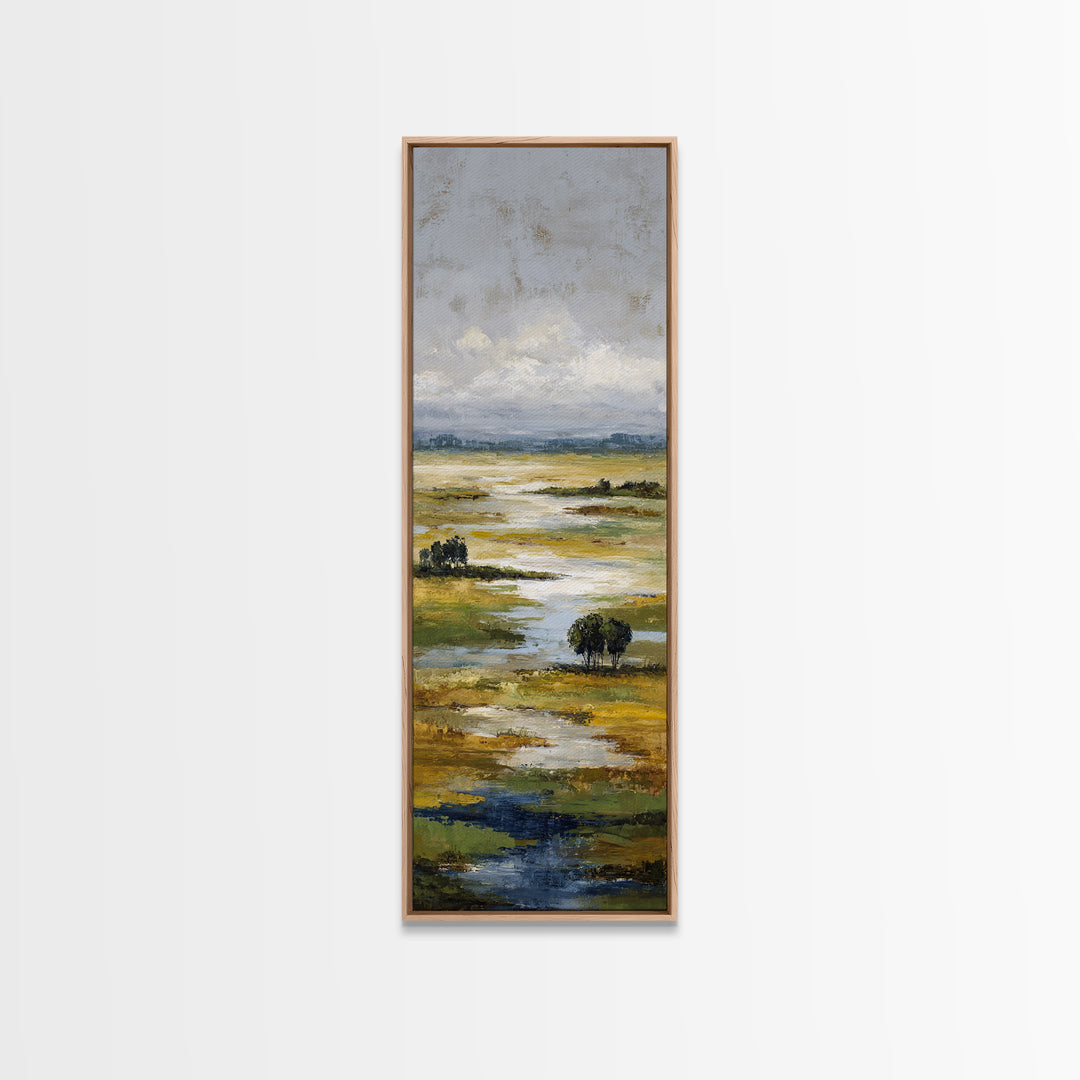 Gallery Style Landscape with Expansive Negative Space Canvas Print, Above Sofa Art, Art Print, Living Room Decor, Statement, ASA-1x3-60