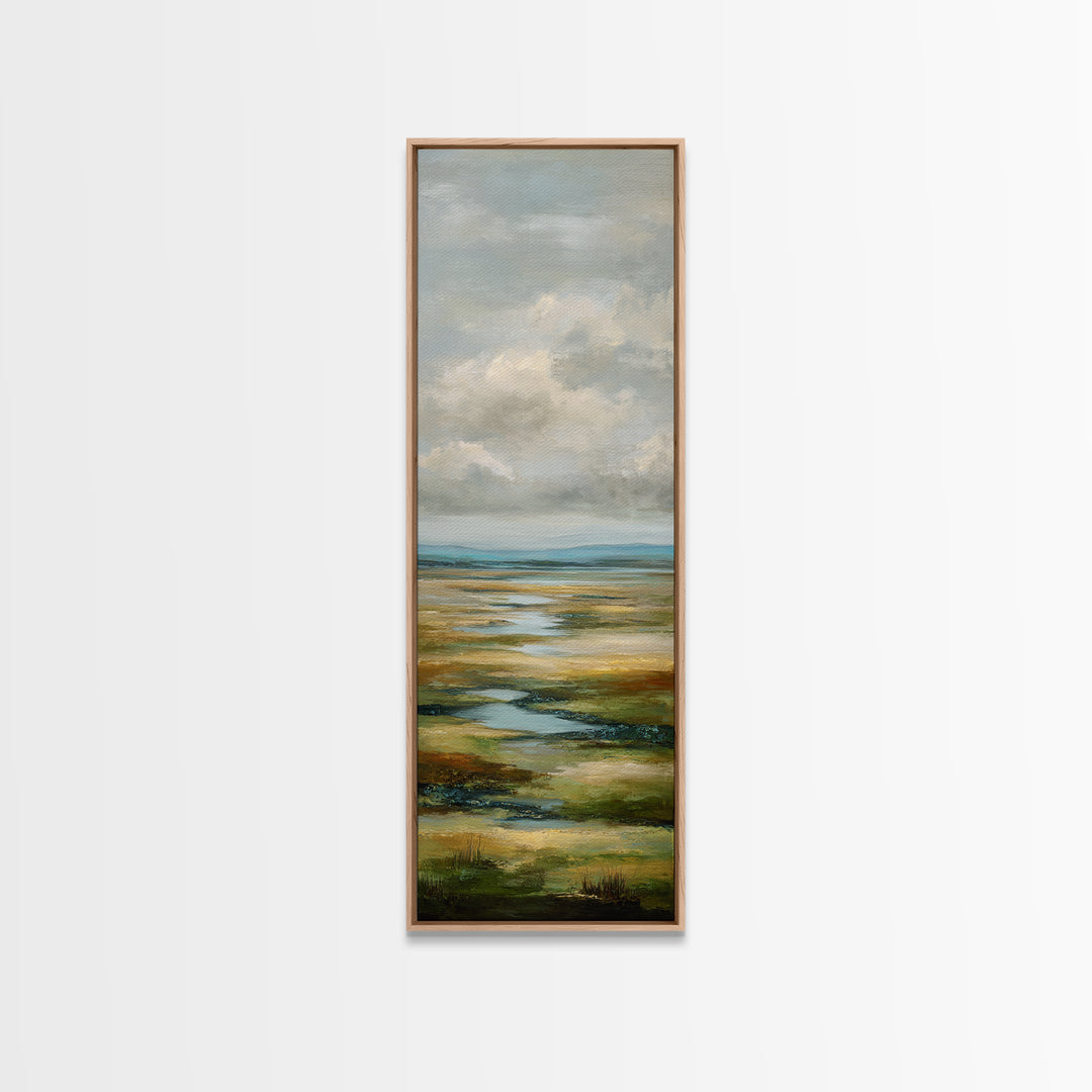 Oversized Abstract Landscape Framed Canvas Print, Above Sofa Art, Modern Decor, Living Room Decor, Fine Art, Statement, ASA-1x3-61
