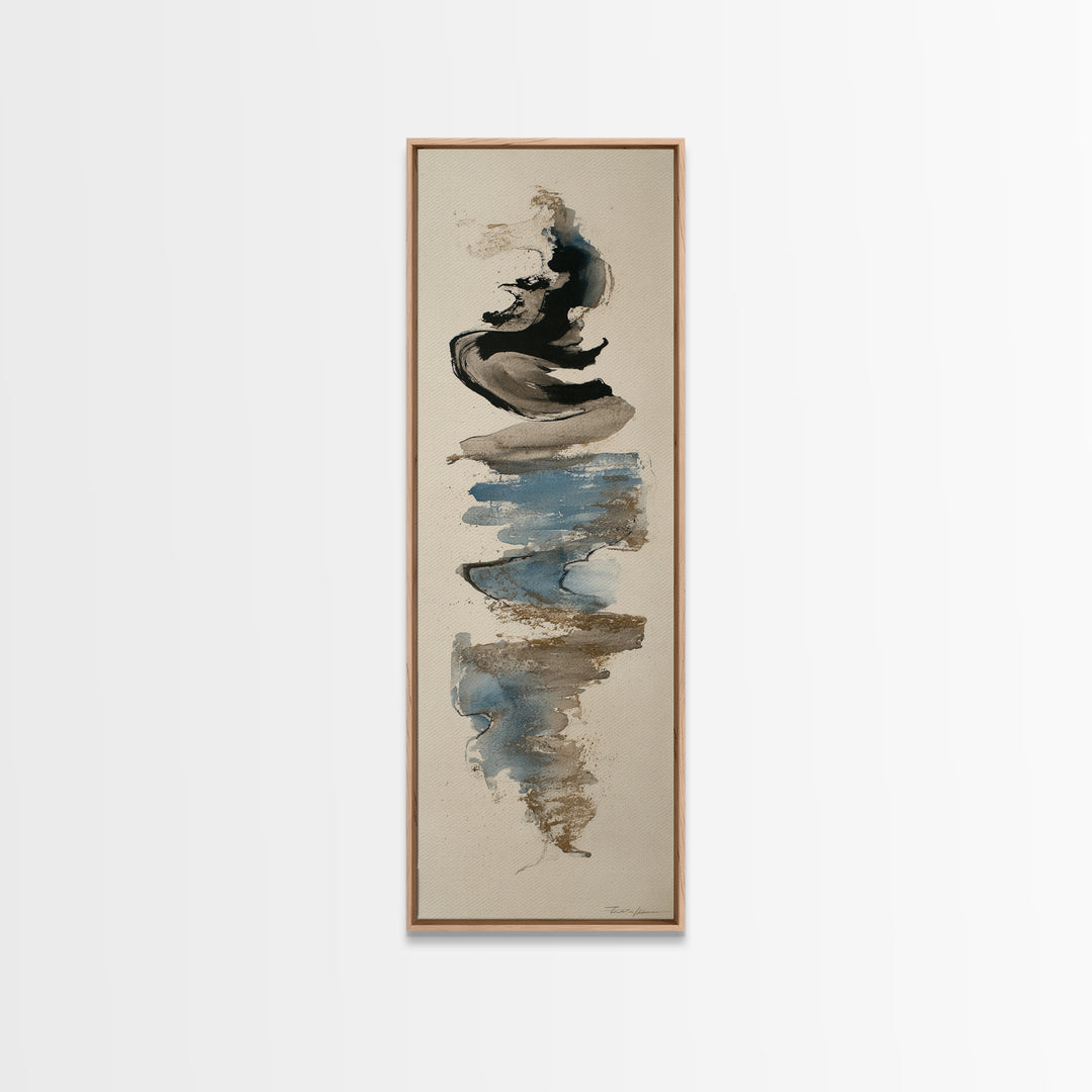 Minimal Black Ink Composition Canvas Print, Above Sofa Art, Printable Wall Art, Living Room Decor, Fine Art, Statement, ASA-1x3-68