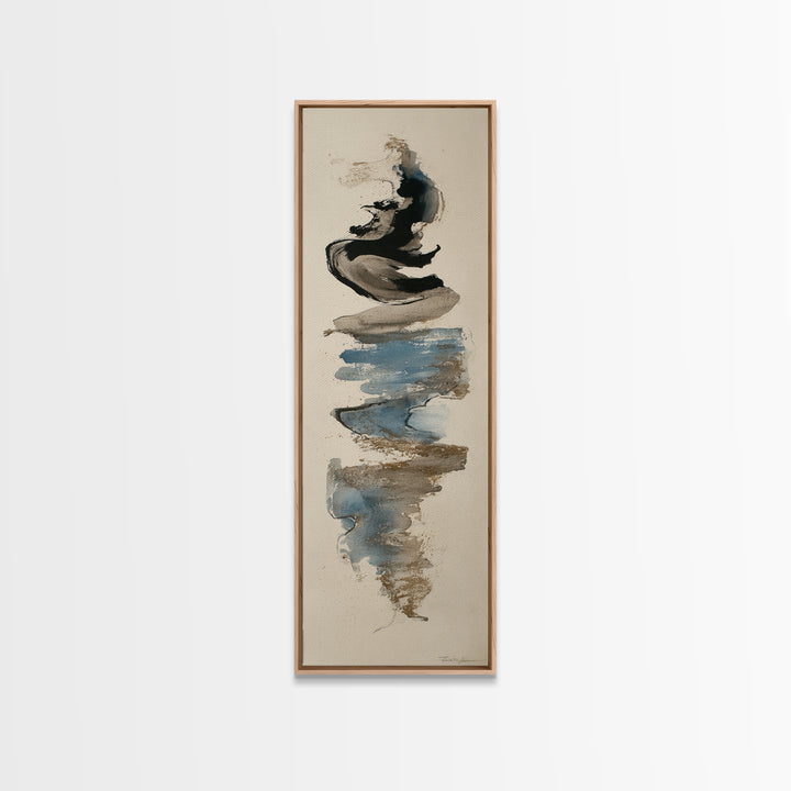 Minimal Black Ink Composition Canvas Print, Above Sofa Art, Printable Wall Art, Living Room Decor, Fine Art, Statement, ASA-1x3-68