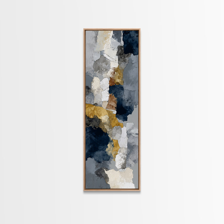 Luxury Monochrome Stone Composition Canvas Print, Above Sofa Art, Modern Decor, Living Room Decor, Fine Art, Statement, ASA-1x3-7