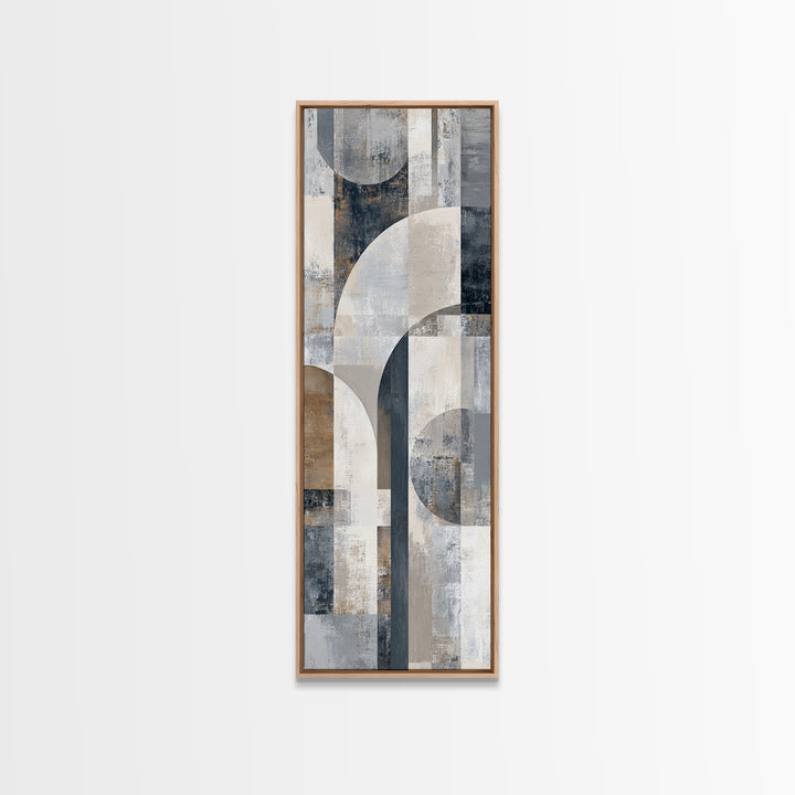 Luxury Monochrome Stone Composition Framed Canvas Print, Above Sofa Art, Canvas Wall Art, Living Room Decor, Statement, ASA-1x3-79