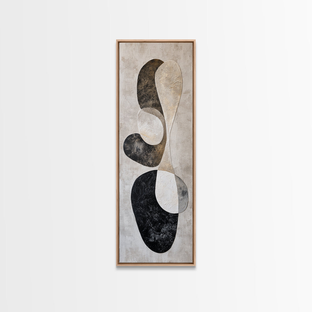 Large Modern Organic Shapes Canvas Print, Above Sofa Art, Neutral Decor, Living Room Decor, Abstract Art, Statement, Wall Art, ASA-1x3-86