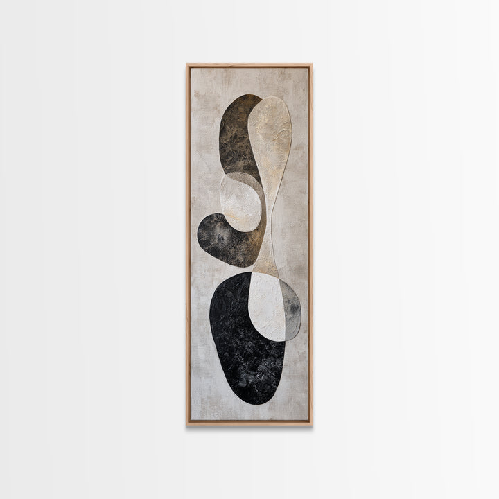 Large Modern Organic Shapes Canvas Print, Above Sofa Art, Neutral Decor, Living Room Decor, Abstract Art, Statement, Wall Art, ASA-1x3-86