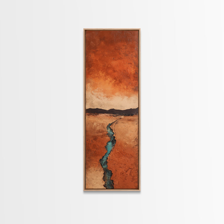 Abstract Canyon Landscape Framed Canvas Print, Above Sofa Art, Wall Art Print, Living Room Decor, Fine Art, Statement, ASA-1x3-91