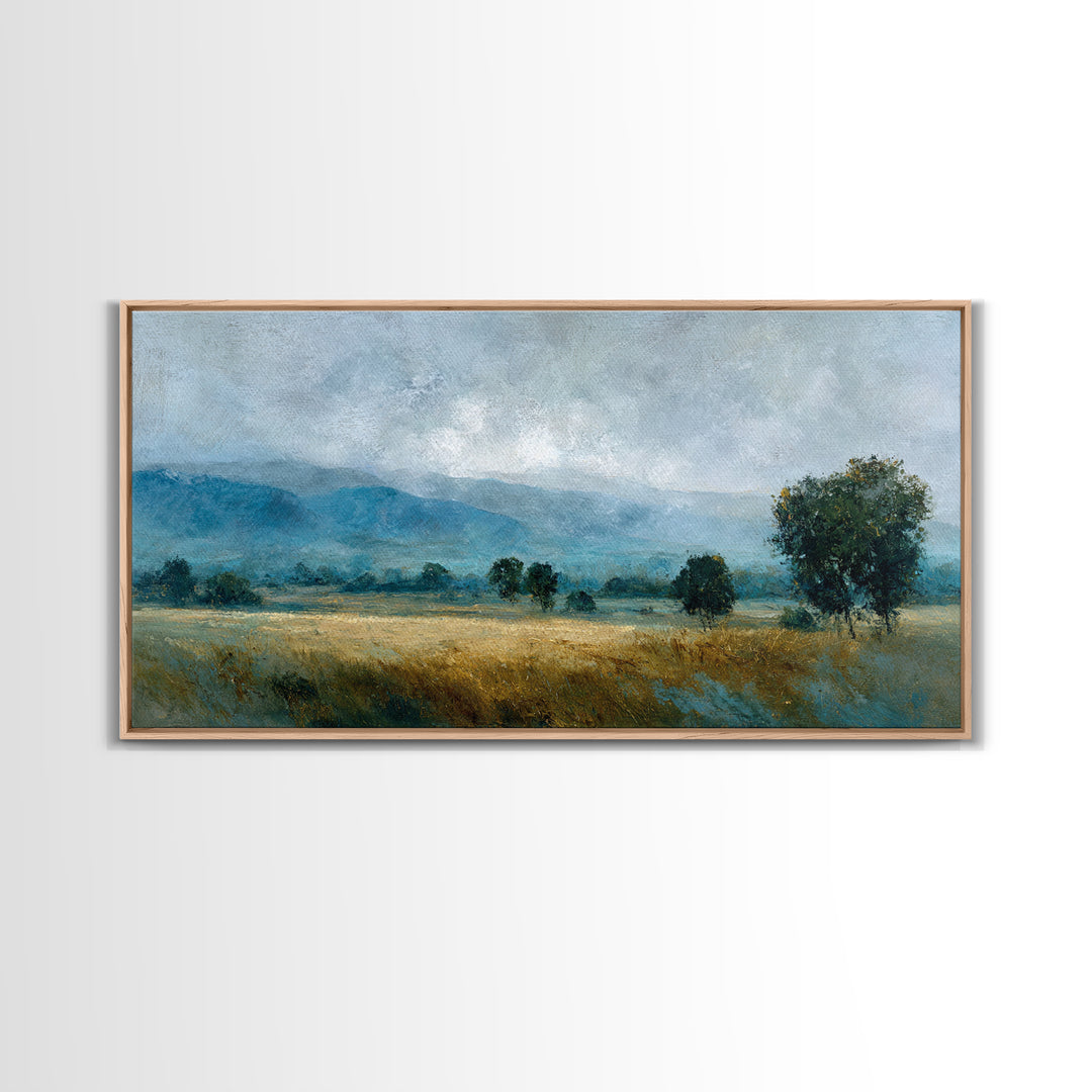 Gallery Style Landscape with Expansive Negative Space Canvas Print, Above Sofa Art, Fine Art Print, Living Room Decor, ASA-2x1-20