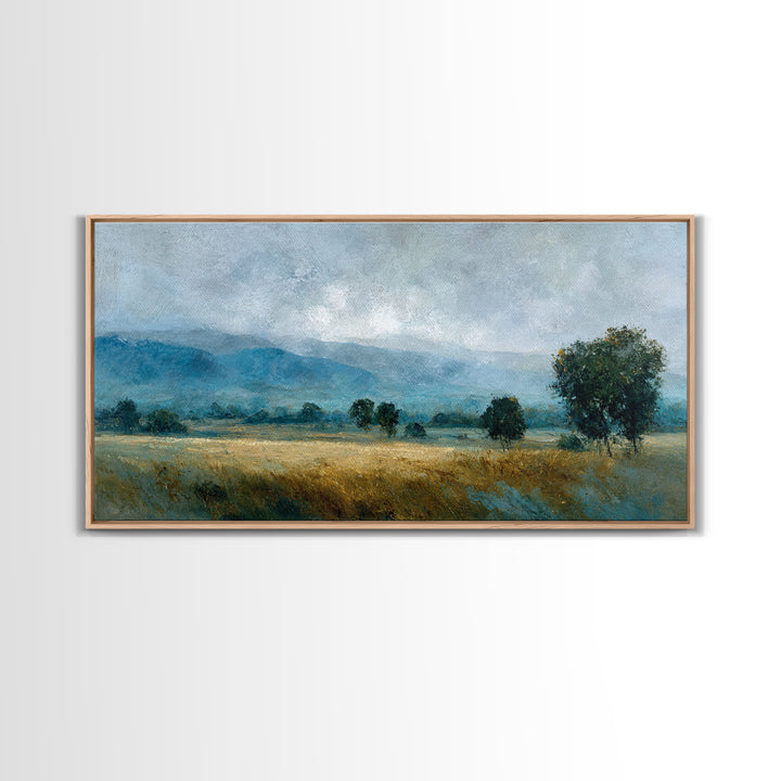 Gallery Style Landscape with Expansive Negative Space Canvas Print, Above Sofa Art, Fine Art Print, Living Room Decor, ASA-2x1-20