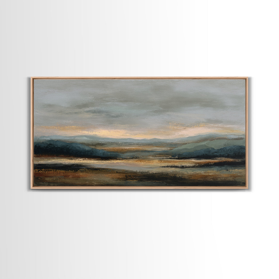 Oversized Abstract Landscape Canvas Print, Above Sofa Art, Luxury Decor, Living Room Decor, Statement, Canvas Wall Art, ASA-2x1-21