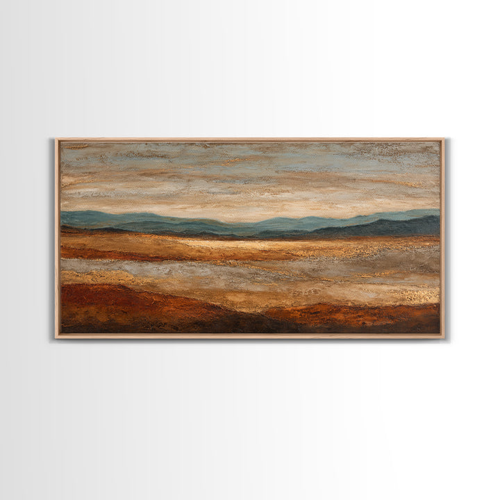 Abstract Canyon Landscape Framed Canvas Print, Above Sofa Art, Wall Decor, Living Room Decor, Fine Art, Statement, ASA-2x1-27