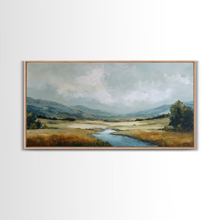 Gallery Style Landscape with Expansive Negative Space Canvas Print, Above Sofa Art, Room Decor, Living Room Decor, Statement, ASA-2x1-44