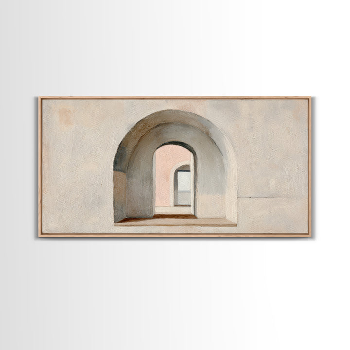 Architectural Arch Study Canvas Print, Above Sofa Art, Living Room Decor, Oil Painting, Statement, Oversized Wall Art, ASA-2x1-53