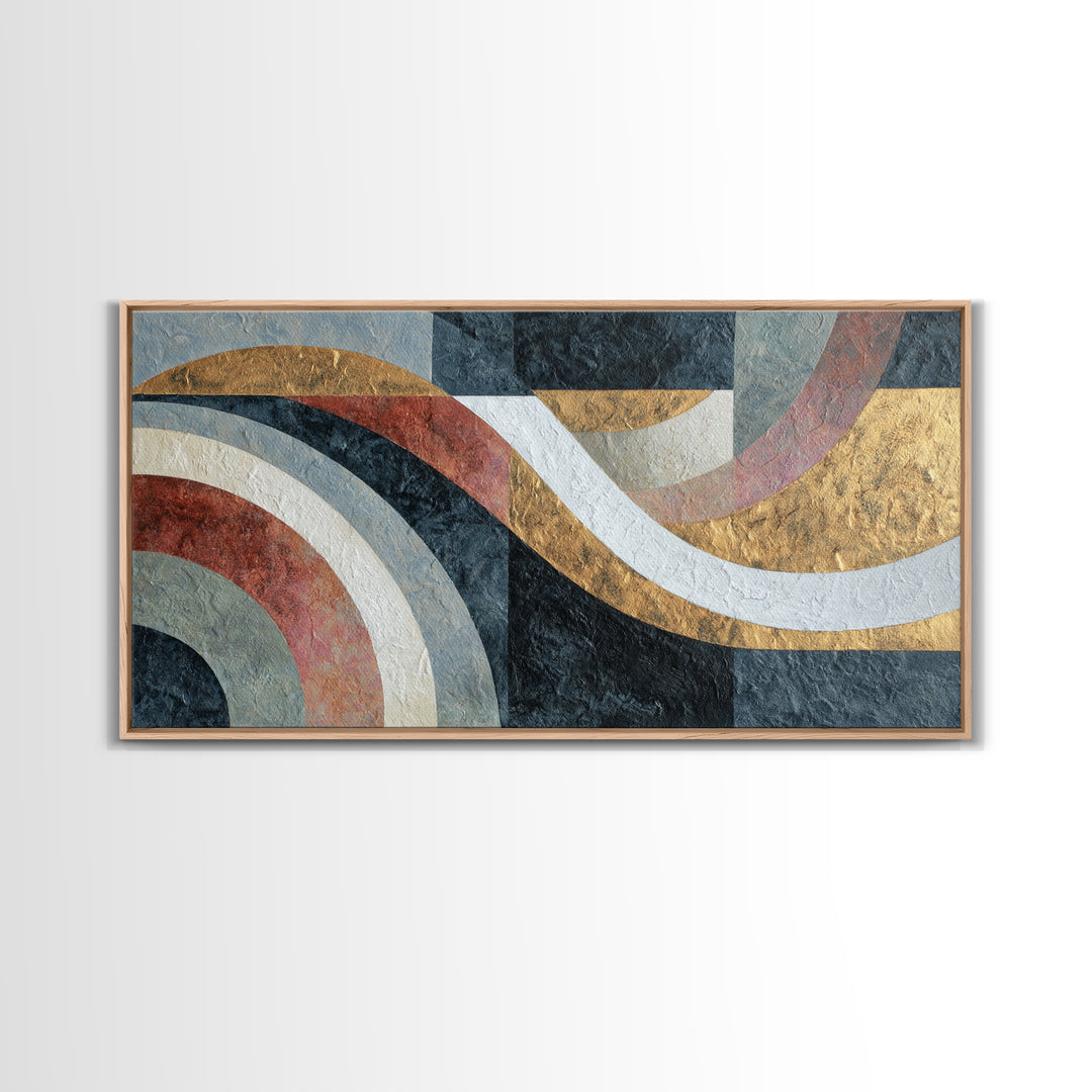 Textured Plaster Abstract Framed Canvas Print, Above Sofa Art, Above Bed Decor, Living Room Decor, Abstract Art, Statement, ASA-2x1-79