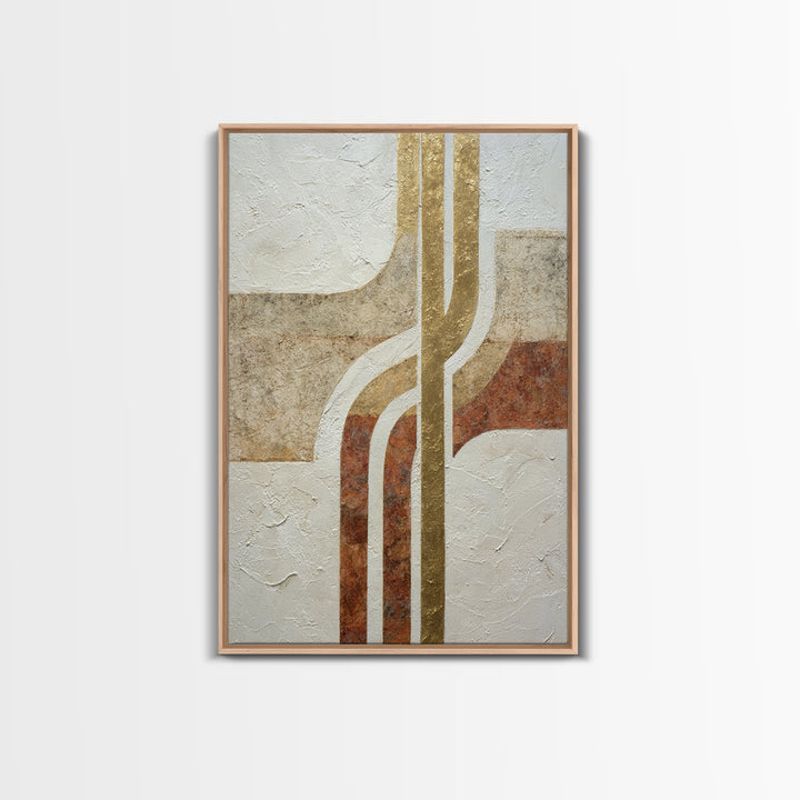 Textured Plaster Abstract Framed Canvas Print, Above Sofa Art, Set of 3 Prints, Living Room Decor, Abstract Art, Statement, ASA-2x3-19