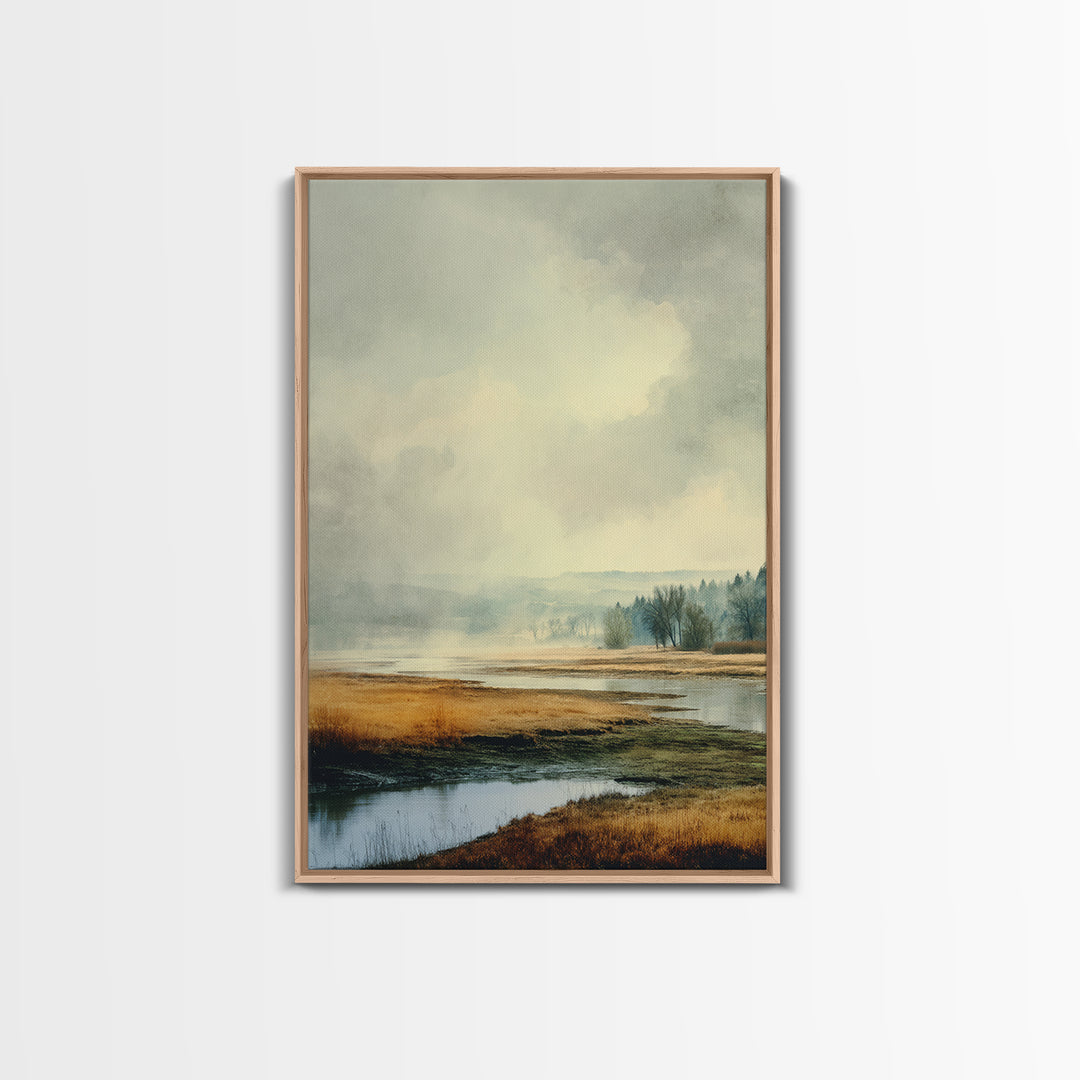 Gallery Style Landscape with Expansive Negative Space Canvas Print, Above Sofa Art, Canvas Print, Living Room Decor, Statement, ASA-2x3-32